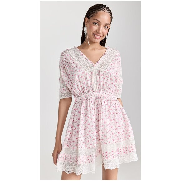 LOVESHACKFANCY Newton Dress in Poppy Pink Size Large - Picture 11 of 12